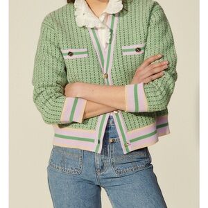 Sandro Tweed Cardigan